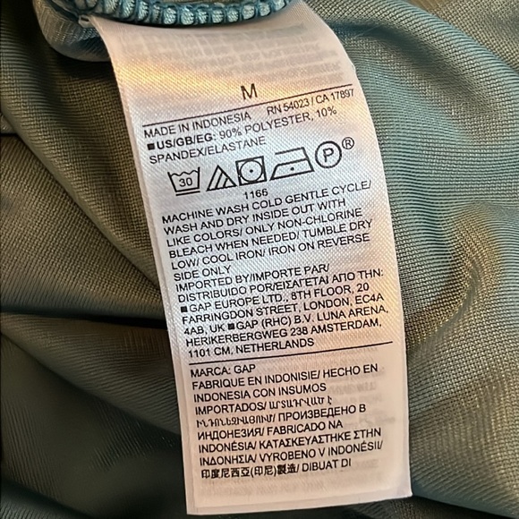 GAP Puff Sleeve Green Crushed Velvet V-Neck Top Size M - Picture 4 of 5